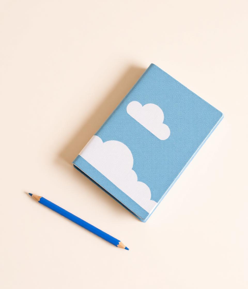 blauw projectschrift met wolkenpatroon — webshopproject